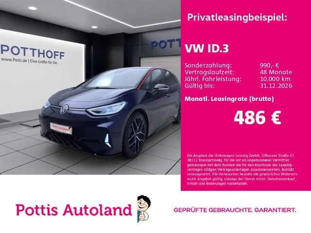 Volkswagen ID.3 GTX FIRE & ICE PANO KAMERA NAVI LM20