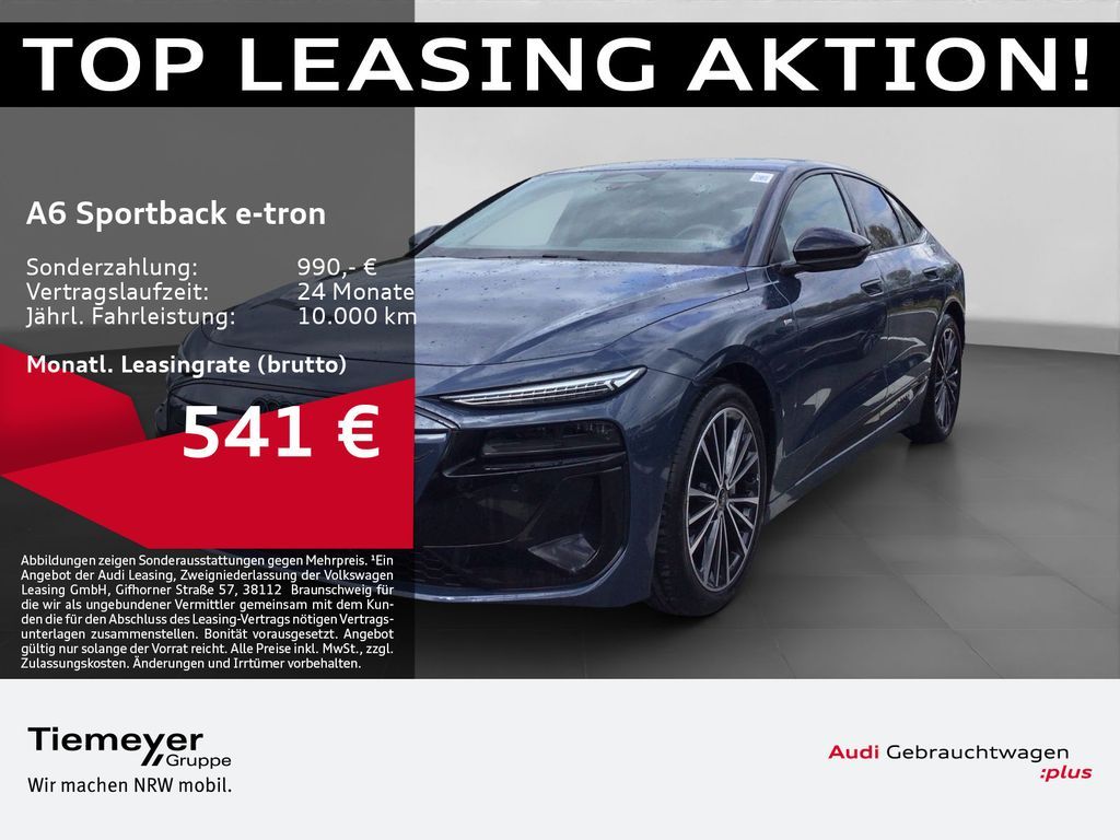 Audi A6 e-tron Sportback Q S LINE LEDER HuD LM20 BuO Leasing