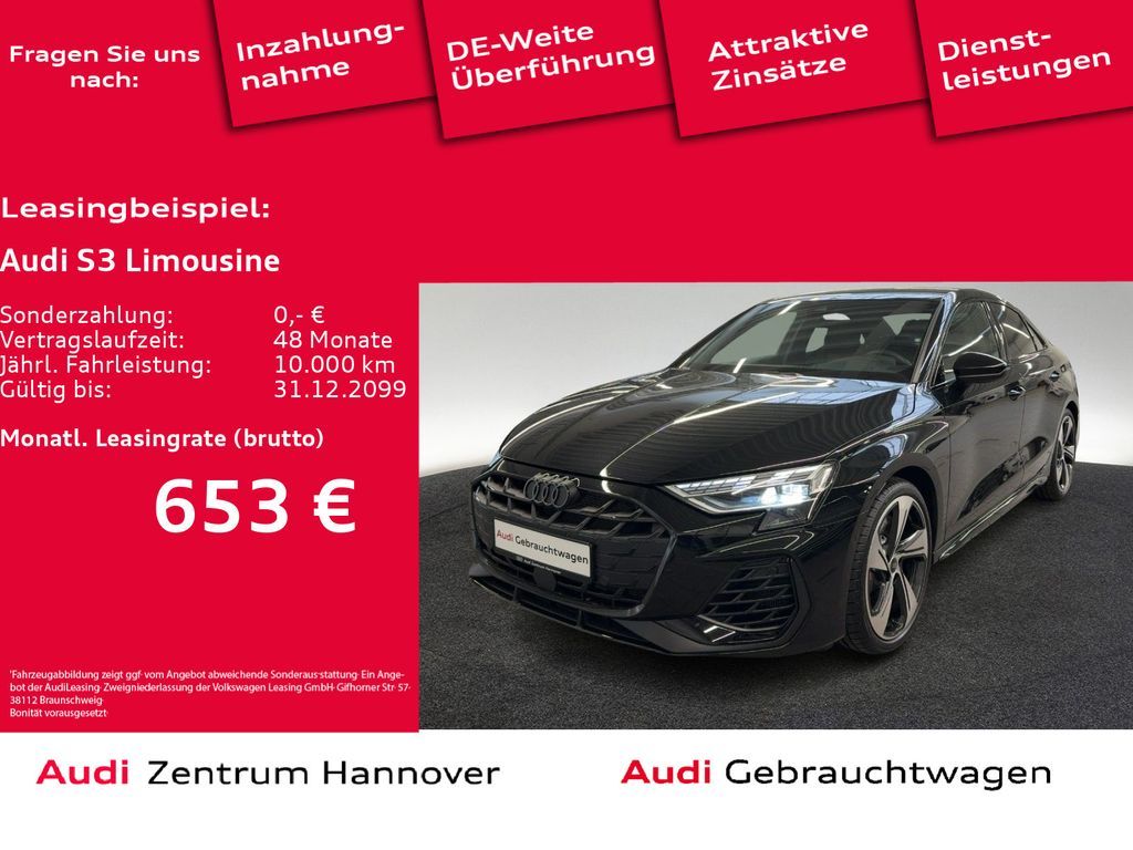 Audi S3 Limousine 2.0 TFSI ACC Kamera LED virtual Nav Leasing
