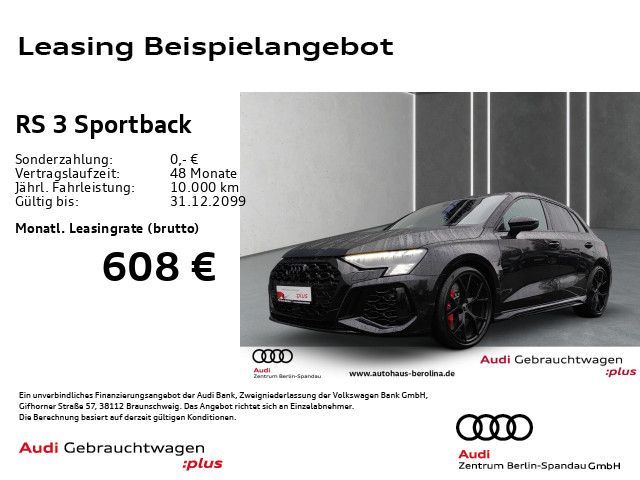 Audi RS3 Sportback *PANO*MATRIX*360°*B&O*RS-AGA*NAV+* Leasing