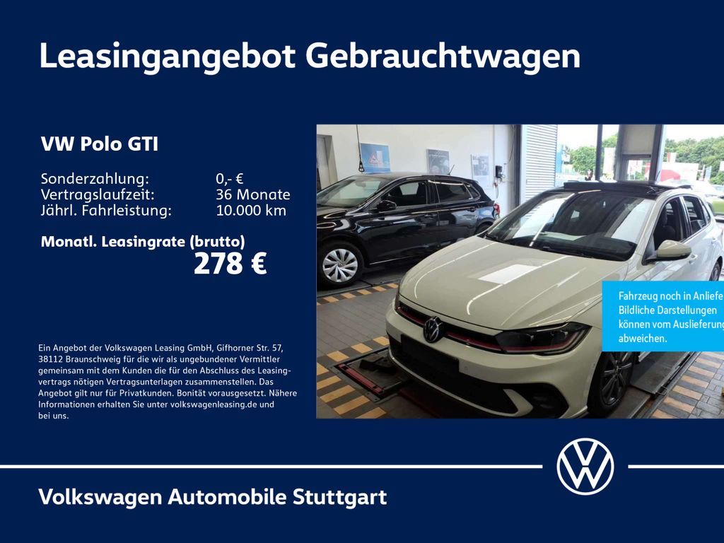 Volkswagen Polo GTI 2.0 TSI Pano Klima Navi Kamera SHZ Leasing