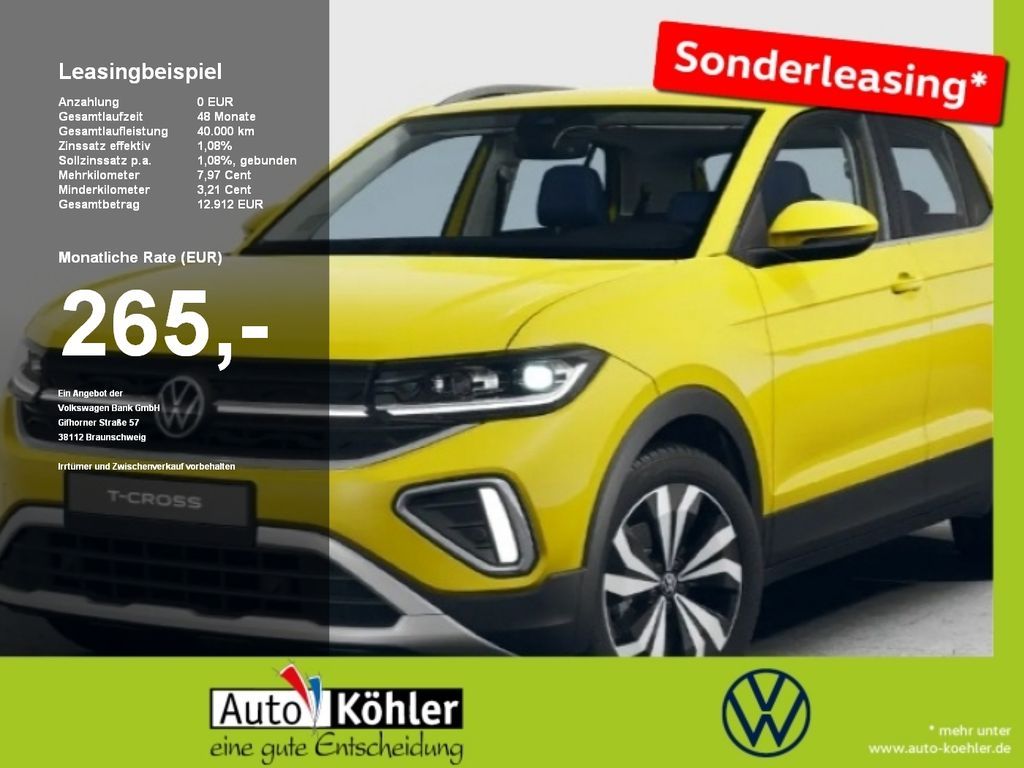 Volkswagen T-Cross Style 1.5 l TSI ACT OPF DSG CarPlay+AHK Leasing