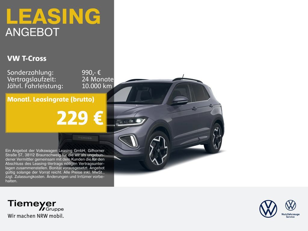 Volkswagen T-Cross 1.5 TSI DSG R-LINE IQ.DRIVE KAMERA AHK N Leasing