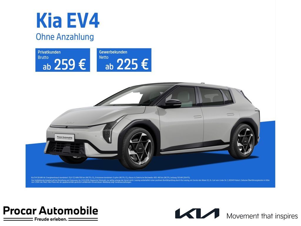 Kia EV4 | Effizienz erleben | frei konfigurierbar Leasing
