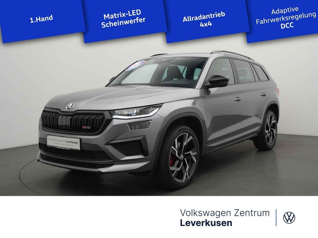 Skoda Kodiaq RS 4x4 MATRIX AHK ACC DCC NAVI VIRT LEDER Leasing