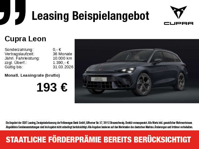 Cupra Leon ST 1.5 e-HYBRID DSG *SENNHEISER*R-CAM*SHZ* Leasing