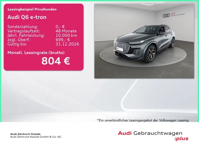 Audi Q6 e-tron perf. S line Matrix HuD AHK 360° B&O