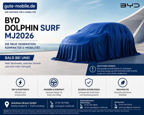 BYD Dolphin Surf MJ2026 Comfort | Bestellfahrzeug