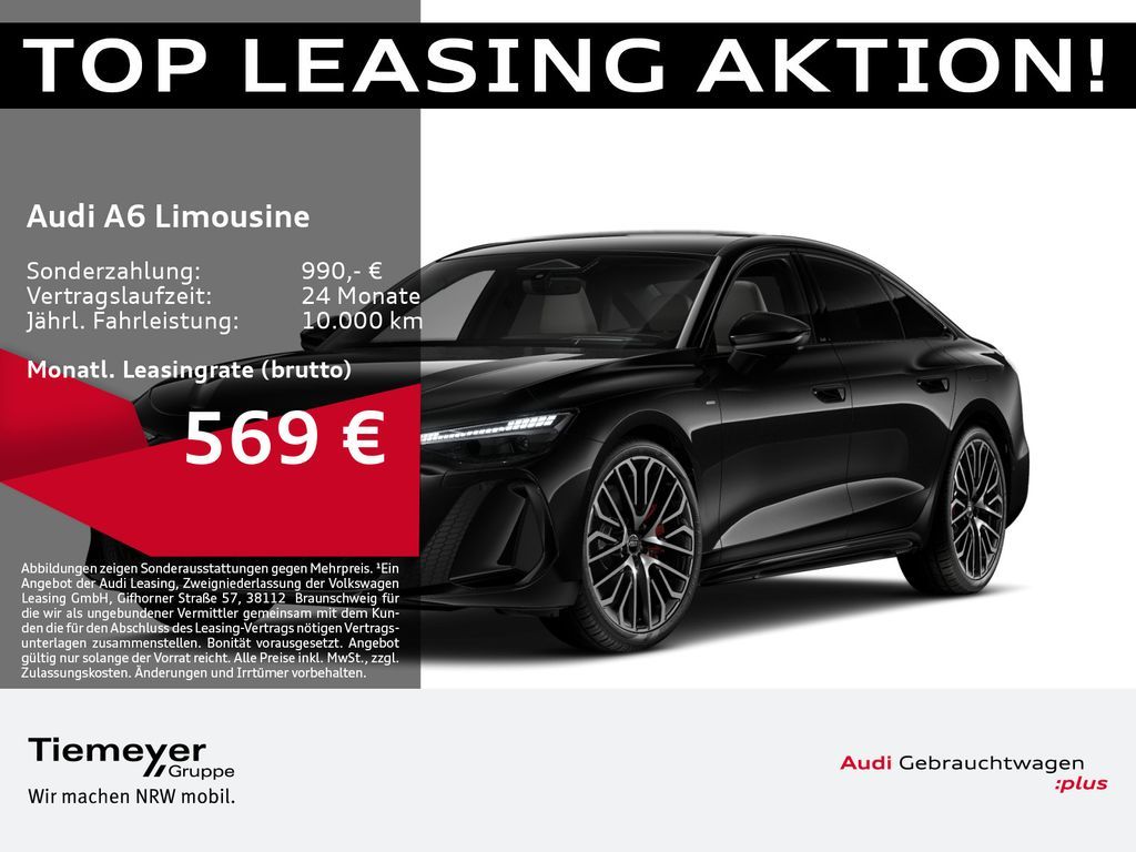 Audi A6 Limousine eHybrid NP95 LM21 PANO LUFT LEDER Leasing