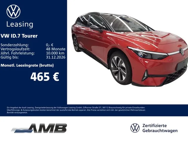 Volkswagen ID.7 Tourer GTX 91kWh/AHK/Matrix/Wärmepu/9.30Gar