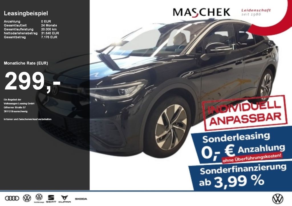 Volkswagen ID.5 Sitzh IQ.Light WärmeP ACC Lenkh Ambiente Leasing