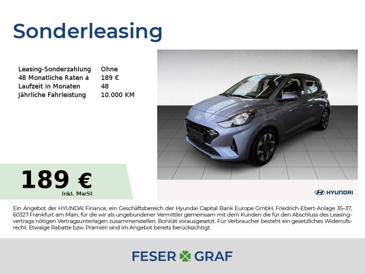 Hyundai i10 TREND NAVI SHZ LHZ CARPLAY LED-TFL KLIMA Leasing