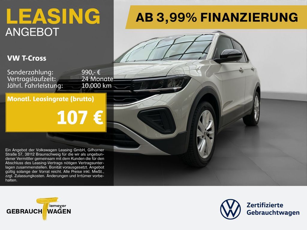 Volkswagen T-Cross 1.0 TSI GOAL LED NAVI SITZHZ LM17 Leasing