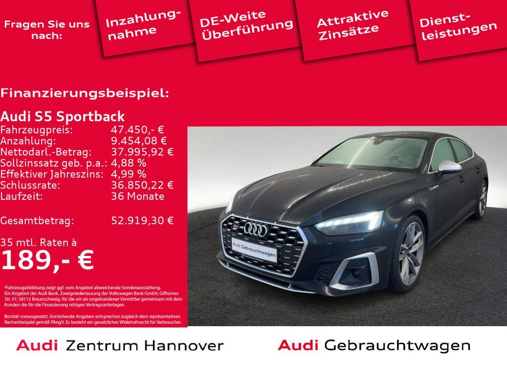 Audi S5 Sportback quattro 3.0 TDI Matrix LED Head-Up Leasing