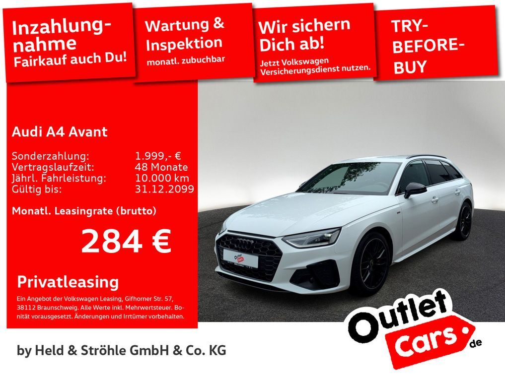 Audi A4 Avant S-Line Black 40TDI 18 NAVI PDC SHZ VIRT Leasing