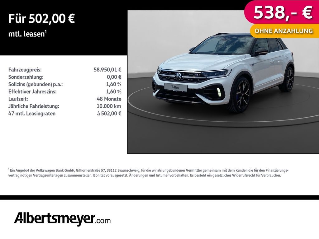 Volkswagen T-Roc R 2.0 TSI 4Motion +DSG+AKRA+MATRIX+KLIMA++ Leasing